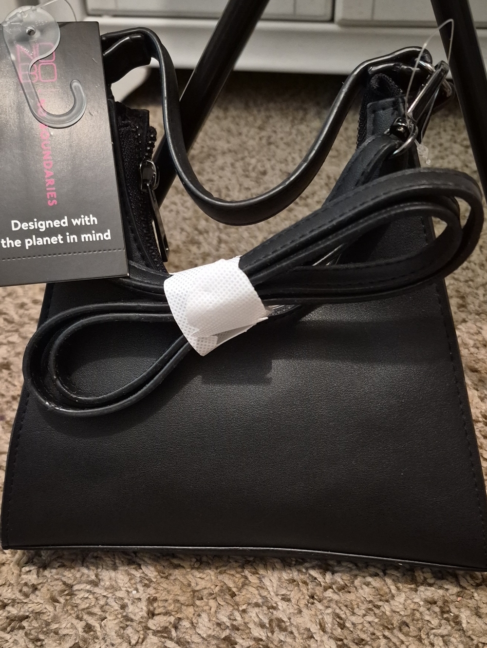 No Boundaries Black Crossbody Bag with Adjustable Strap